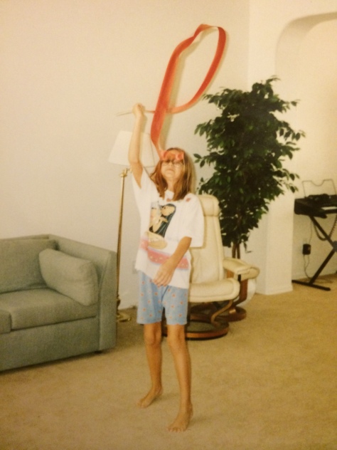 Yes that's a ribbon dancer and me in a pocahontas shirt...